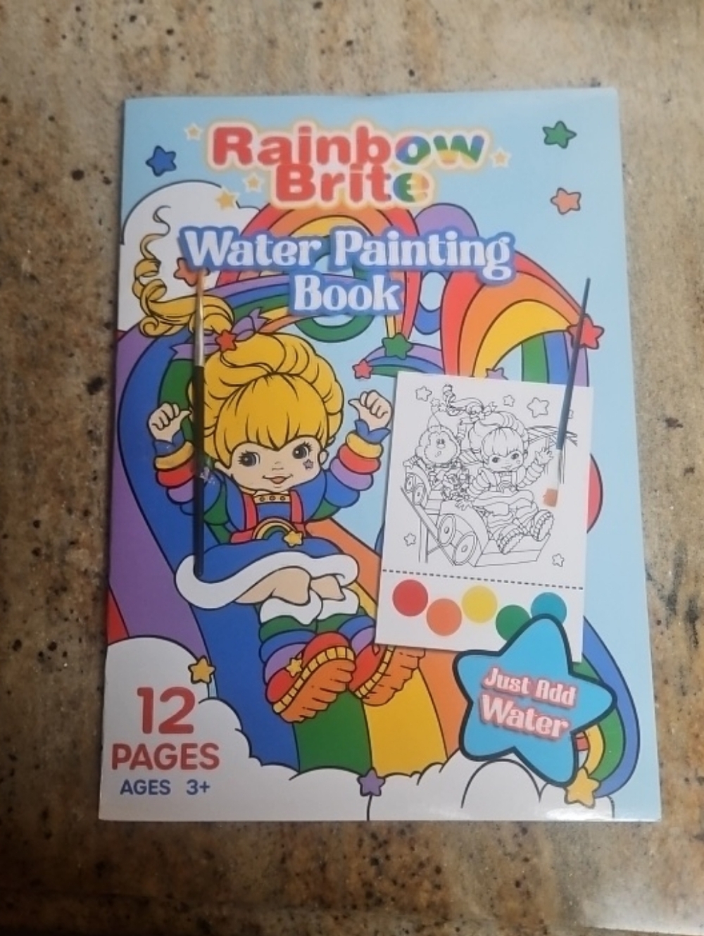 Rainbow Brite Water Painting Book for Kids 12 Pages Ages 3+ MPN PBN-25 Water Art